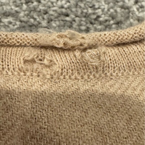 Cuyana Oversized 100% Baby Alpaca Sweater Top One Size Beige Tan - Picture 10 of 12